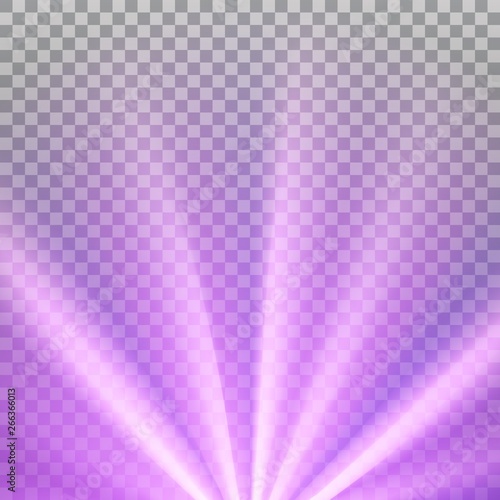Purple colored rays with color spectrum flare