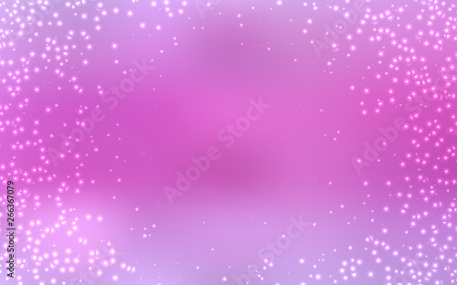 Light Pink vector background with astronomical stars. © smaria2015