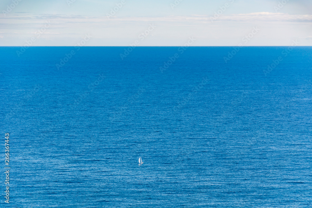 Seacoast of Monaco Montecarlo in a sunny day