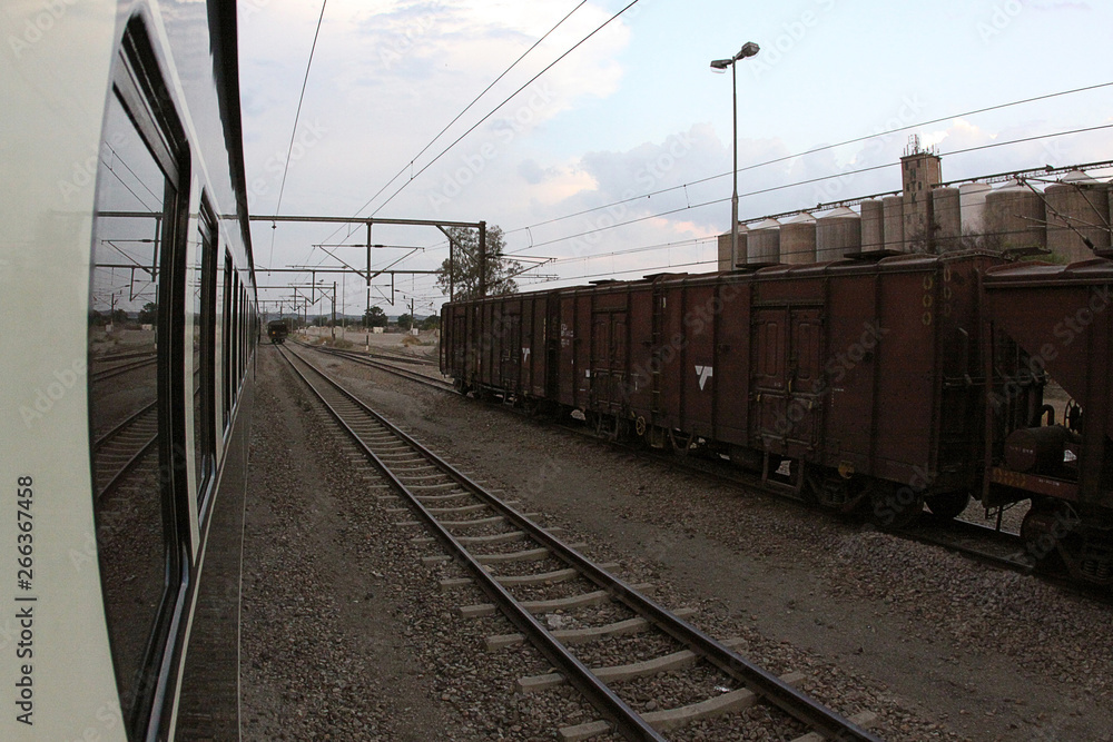 Obraz premium train at the station