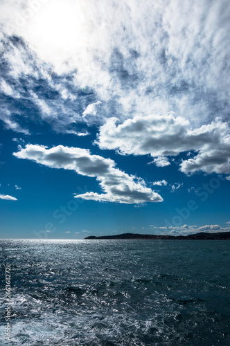 Seacoast of Cap d   Ail in a sunny day