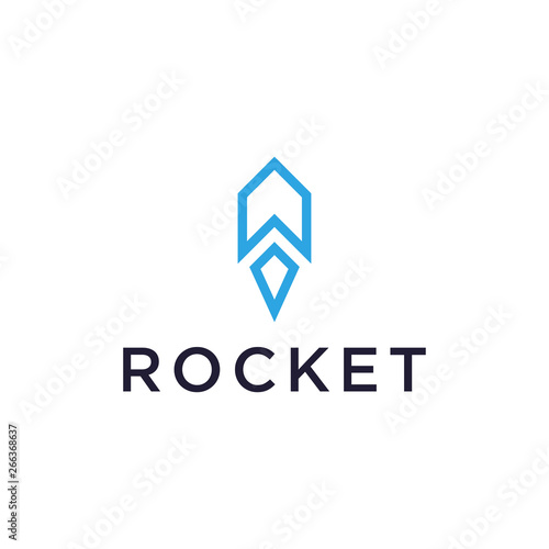 simple rocket logo design