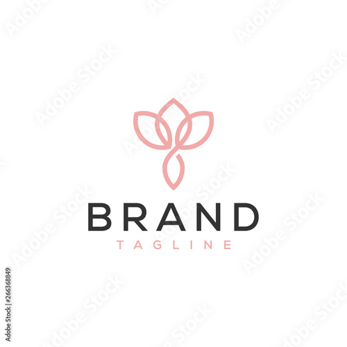 abstract flower bouquet logo design