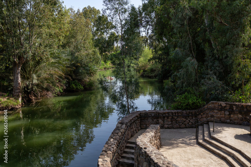 Beautiful view of Jordan River where Jesus of Nazareth was Baptised.