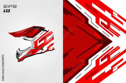 Helmet wrap motorcycle design vector . Eps 10 
