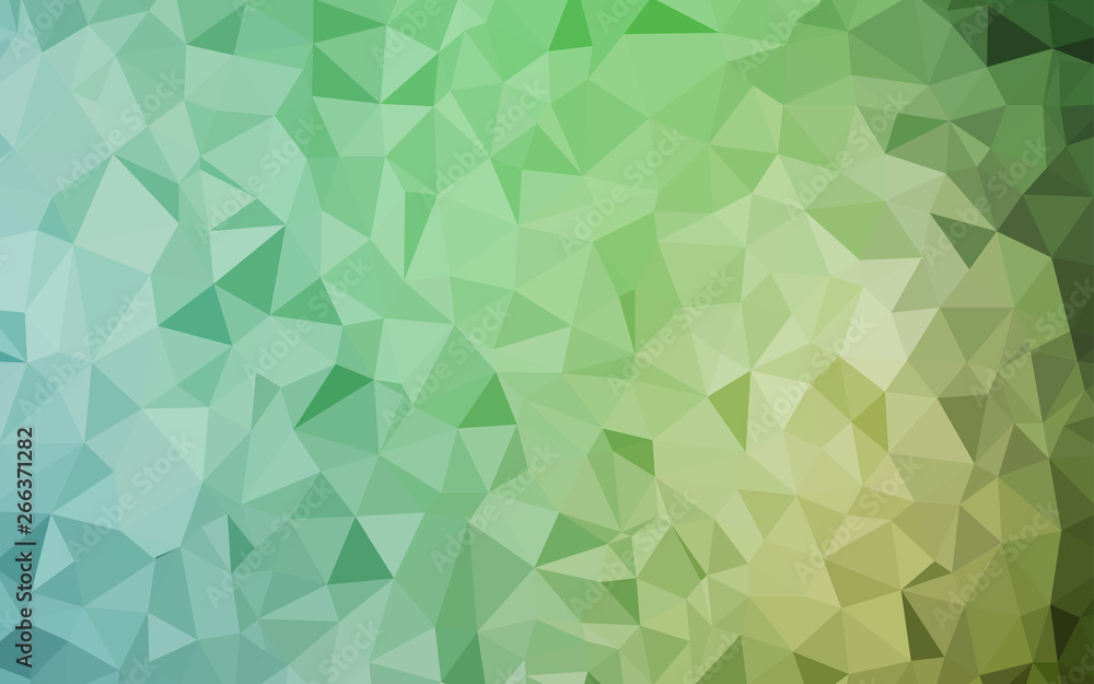 Light Green vector abstract mosaic background.