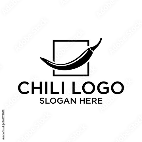chili logo concept design vector