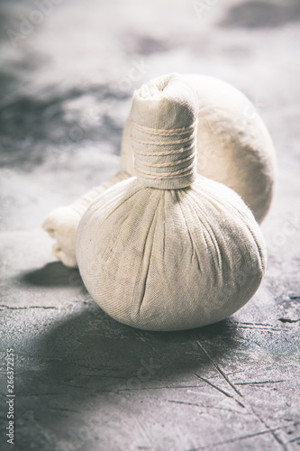 SPA composition on stone background