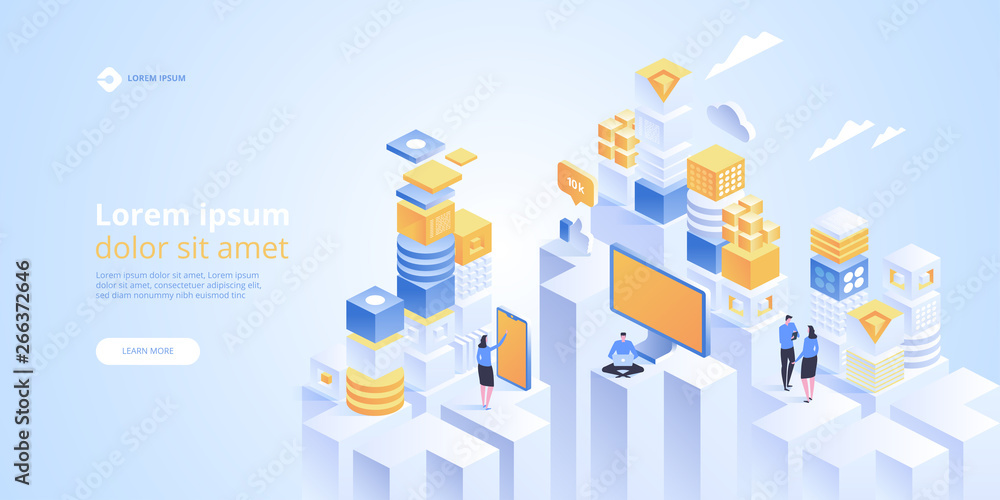 IOT isometric vector concept. Internet of things. IOT isometric vector concept. Internet of things.