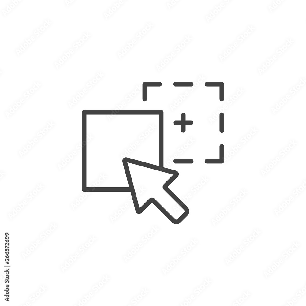 Drag and drop linear icon Stock Vector Adobe Stock