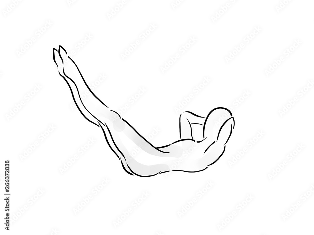 Pilates sequence, double leg stretch - Stock Illustration [77296552] - PIXTA