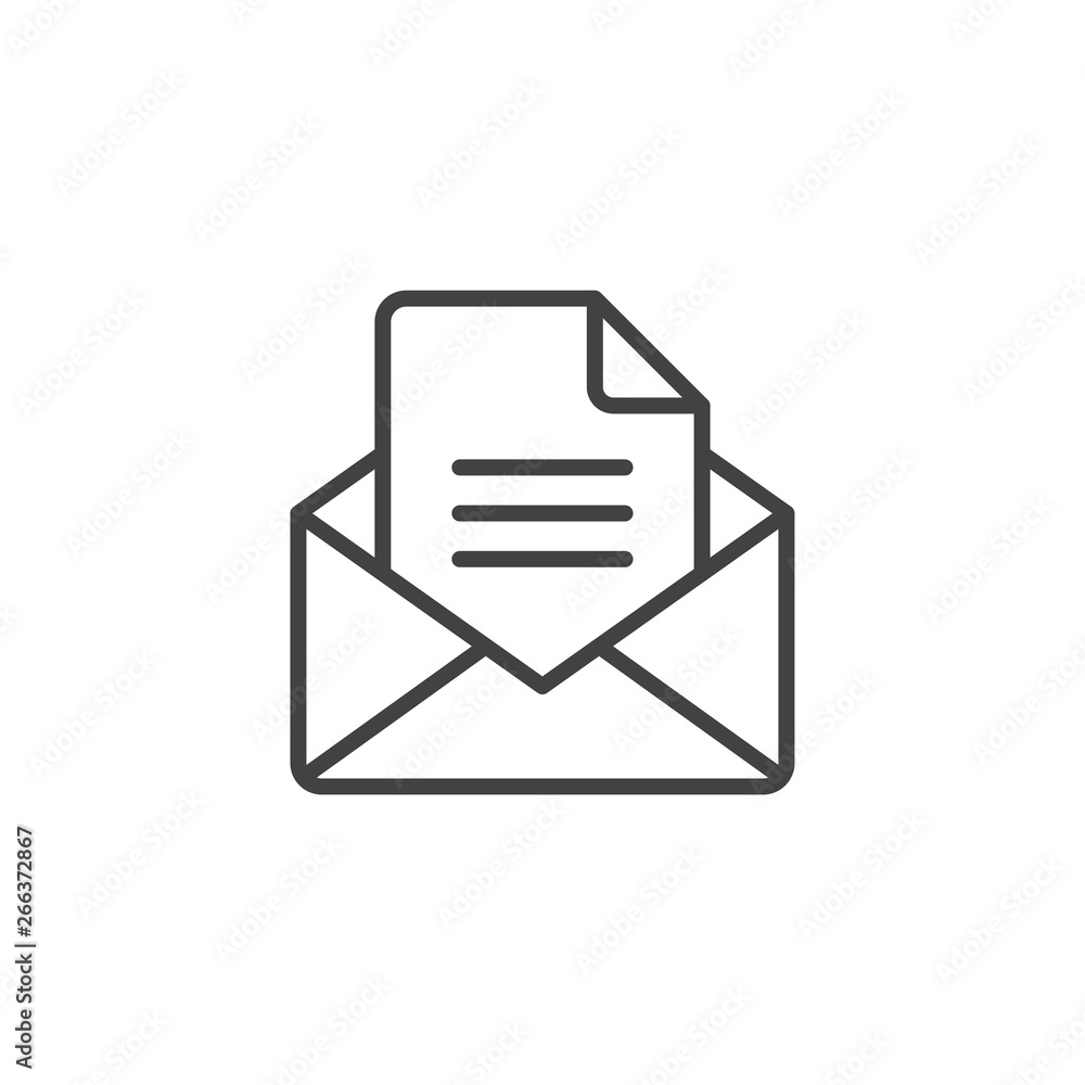 Mail envelope linear icon Mail envelope linear icon