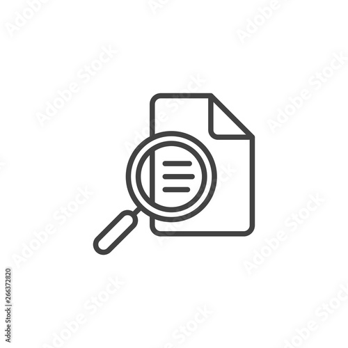 Document inspection linear icon