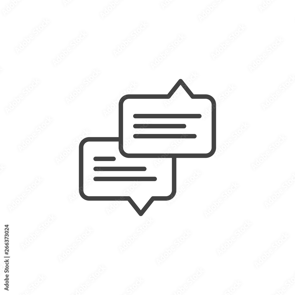 Bubble speech. Linear icon. Bubble speech. Linear icon.