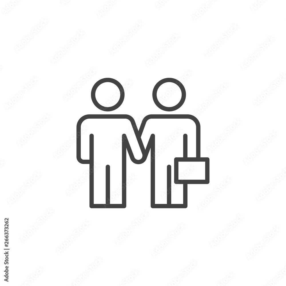 Agreement for business services. Linear icon. Agreement for business services. Linear icon.