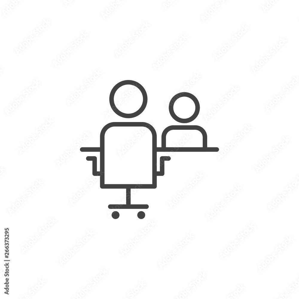 Job interview linear icon Job interview linear icon