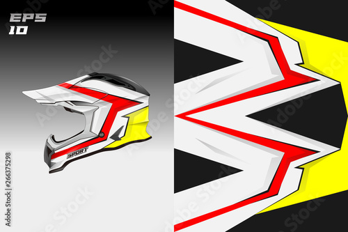 Helmet wrap vector motor design, livery background Eps 10