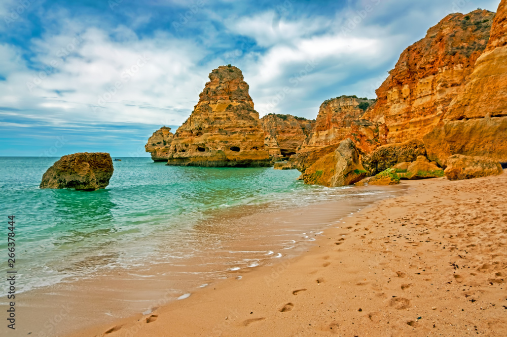 Praia da Marinha in the Algarve Portugal