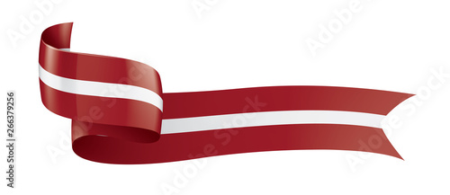 Latvia flag, vector illustration on a white background