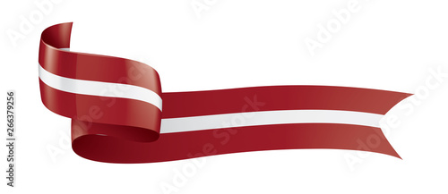 Foto Latvia flag, vector illustration on a white background