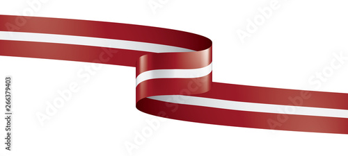 Latvia flag, vector illustration on a white background