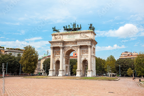 Arch of Peace, or Arco della Pace, city gate in the centre of the Old Town of Milan