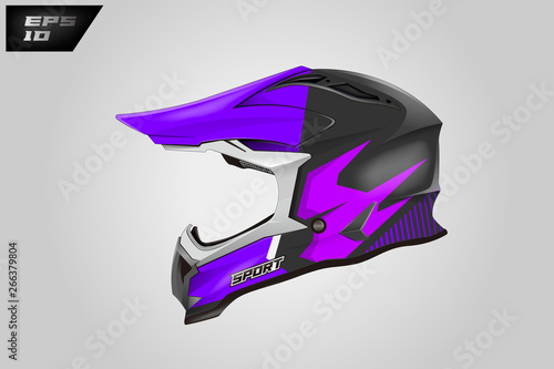 Helmet wrap motorcycle design vector . Eps 10
