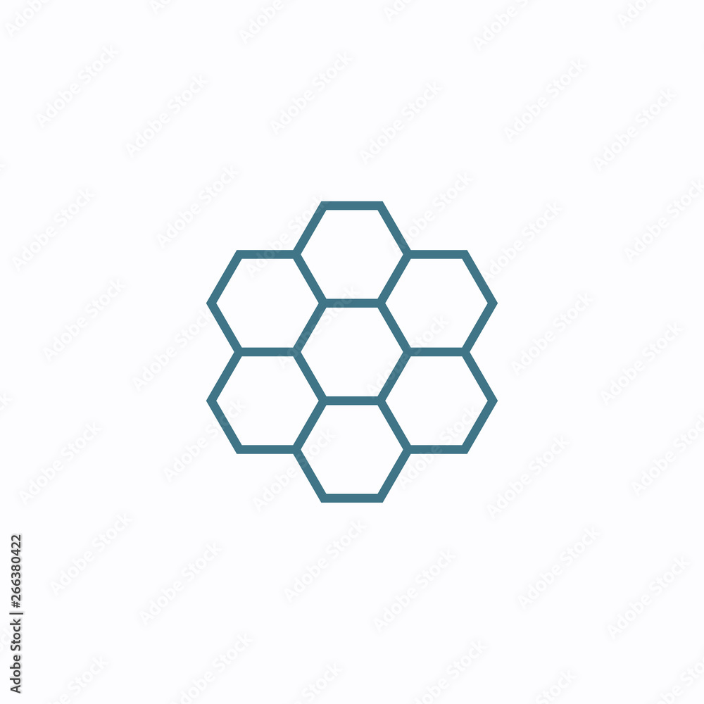 Thin out line honeycomb icon. Geometric flat hexagon shape element. Abstract EPS 10 illustration. Concept vector sign. Thin out line honeycomb icon. Geometric flat hexagon shape element. Abstract EPS 10 illustration. Concept vector sign.