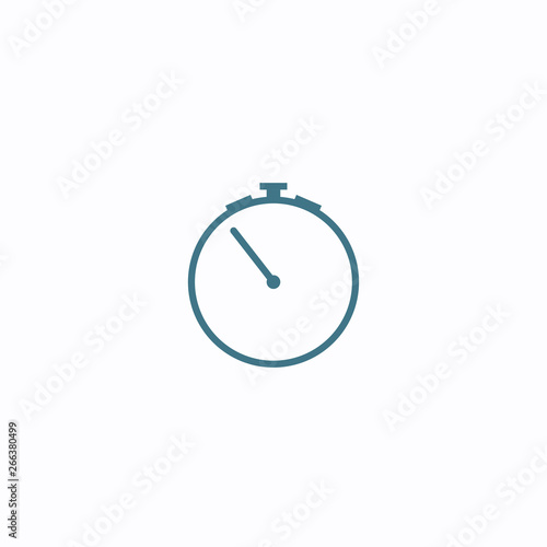 Thin out line stopwatch timer icon. Geometric flat shape element. Abstract EPS 10 illustration. Concept vector sign.