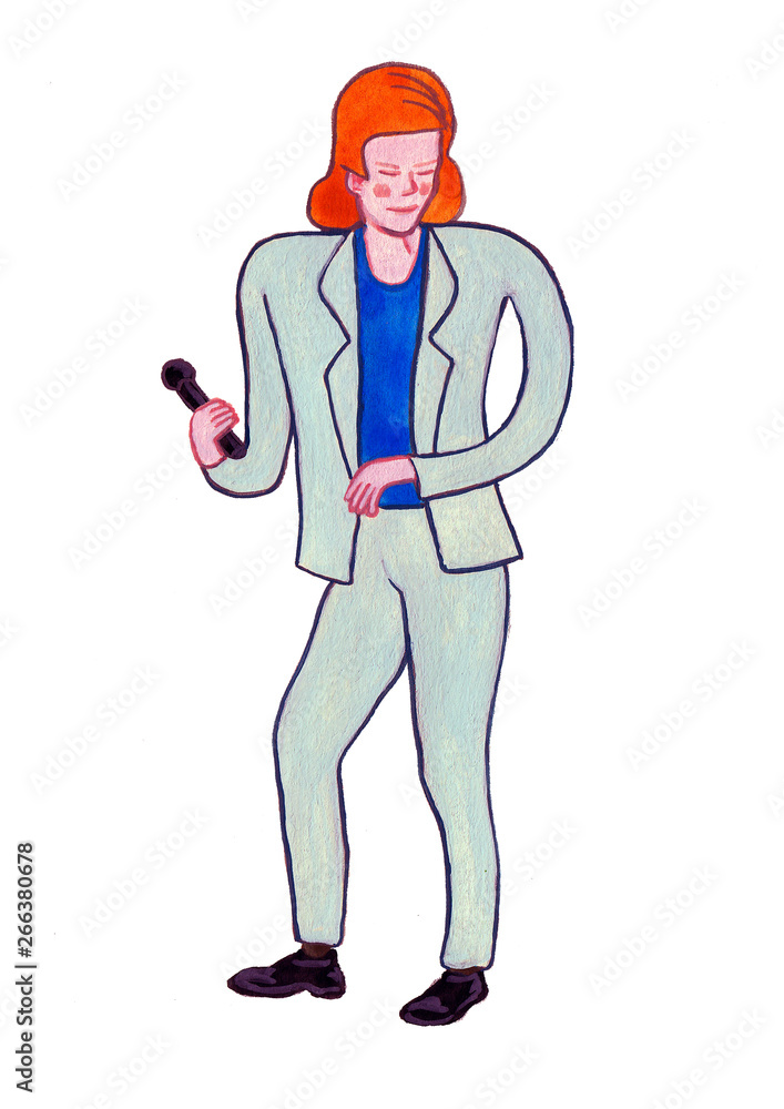 Singer with Microphone Singer with Microphone