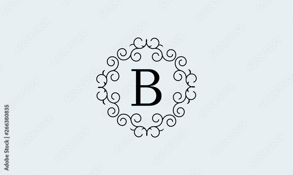 Stylish decorative monogram with a letter. Design business sign, restaurant, boutique, hotel, heraldic, jewelry. Vector illustration.