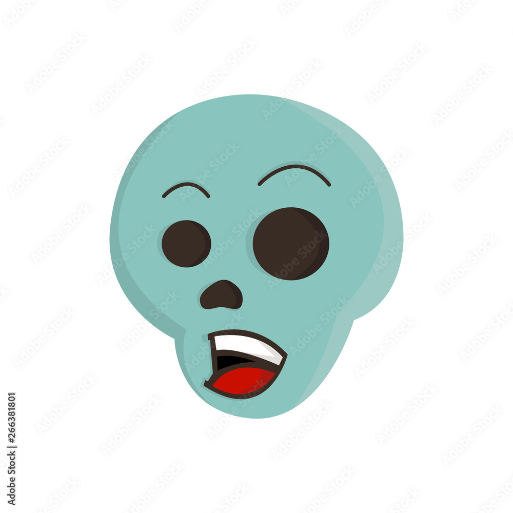 Obraz premium Skull emoticon with expressions