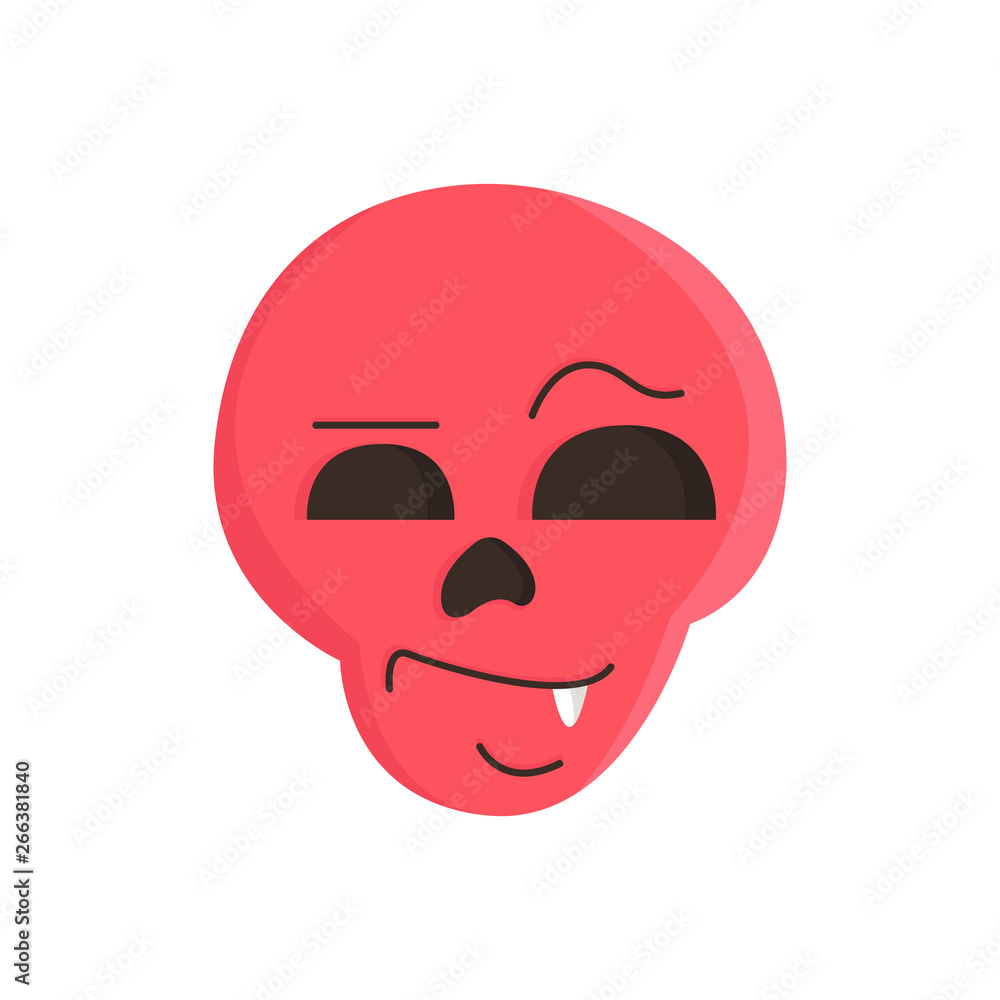 Skull emoticon with expressions