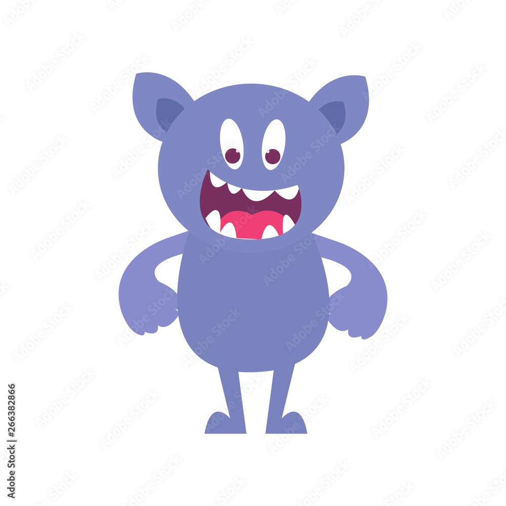 cute monsters on with white backgrounds