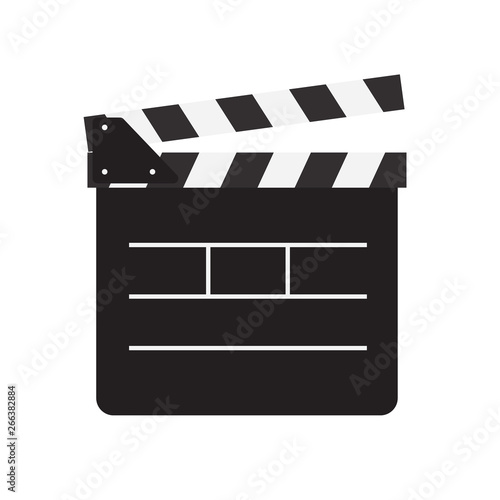 movie clapperboard icon- vector illustration