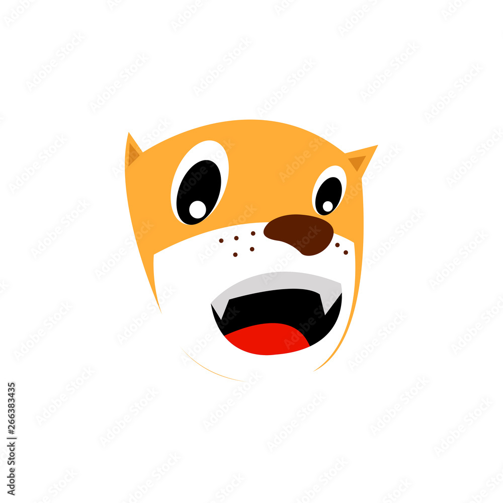 Emoticon Cat on a white Background with expression Emoticon Cat on a white Background with expression