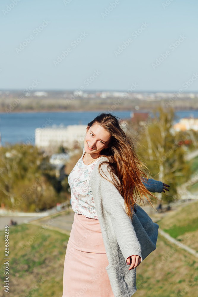 Happiness, fashion and people concept Happiness, fashion and people concept