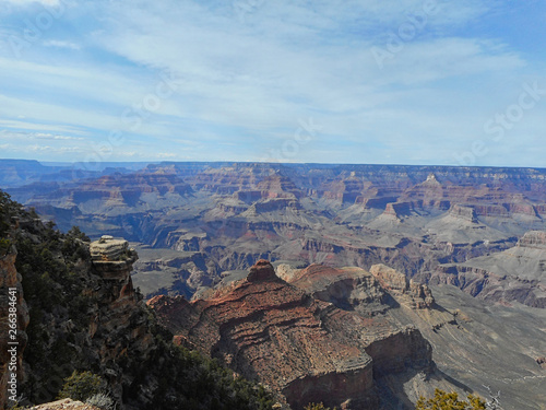 view to the rocks in the grand canyon