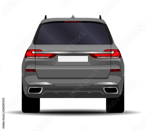realistic SUV car. side view