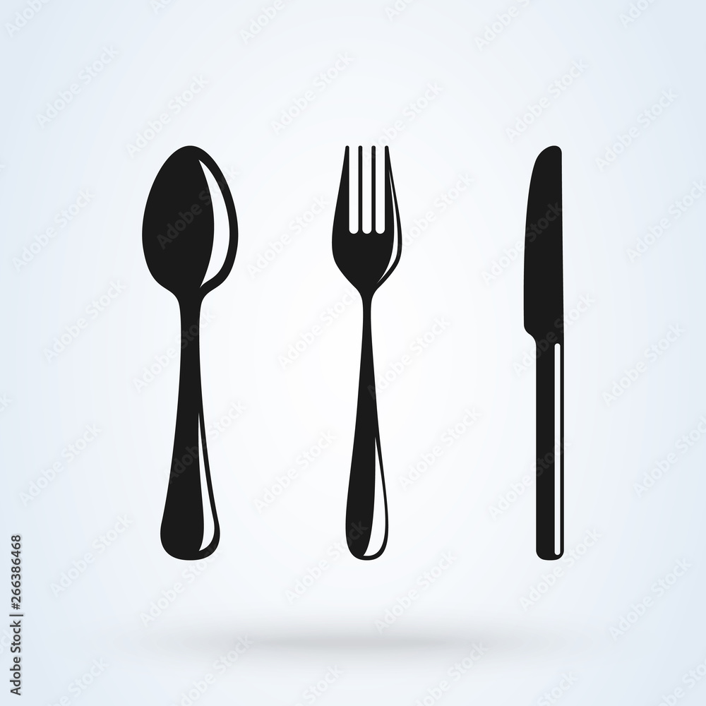 knife, fork and spoon on white background. illustration knife, fork and spoon on white background. illustration