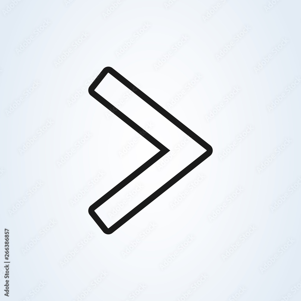 right arrow symbol flat style line art. icon isolated on white background. illustration right arrow symbol flat style line art. icon isolated on white background. illustration