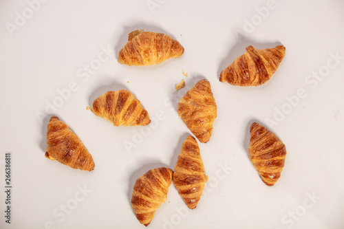 Wallpaper Mural Delicious fresh mini croissants on white background Torontodigital.ca