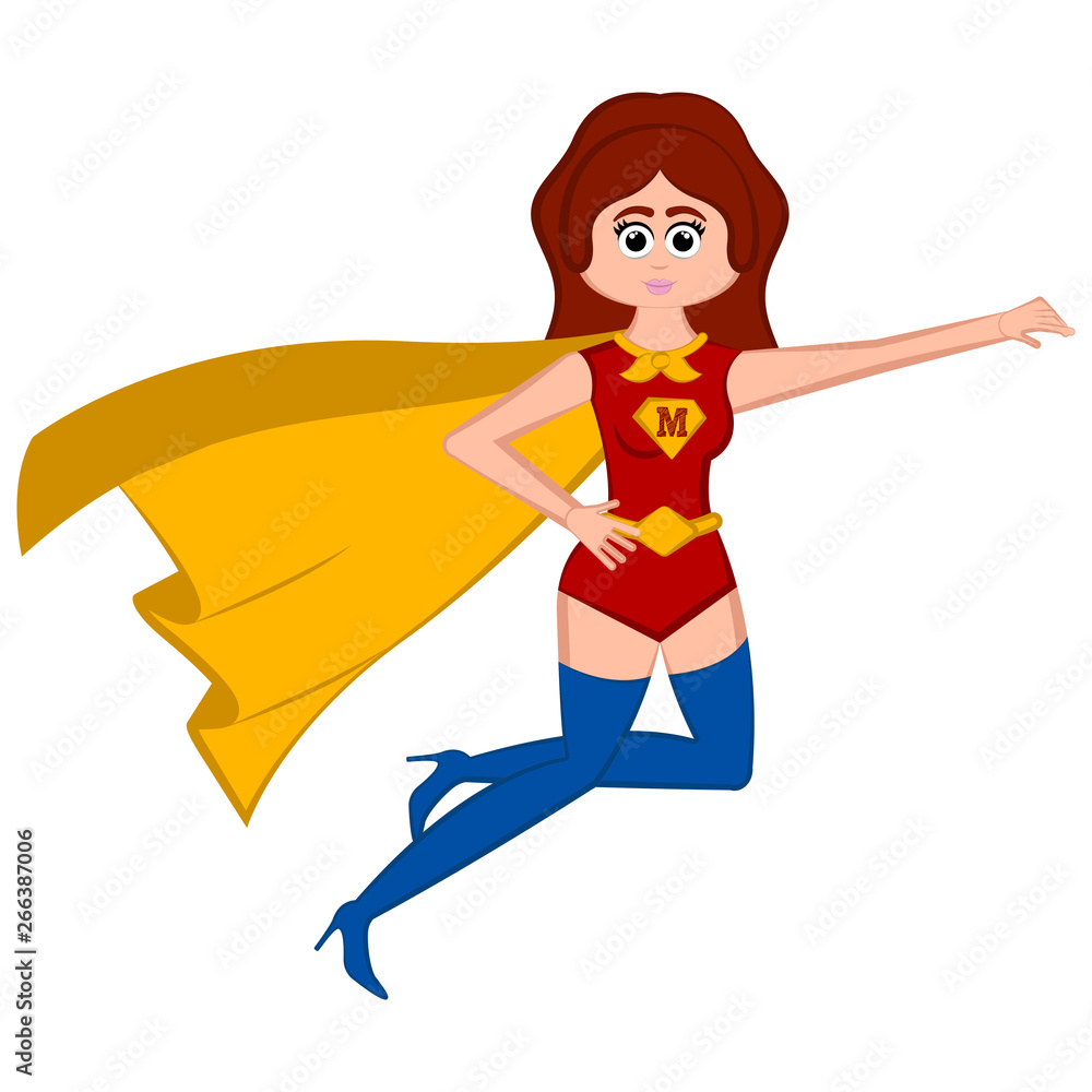 Isolated super mom character with a costume - Vector Isolated super mom character with a costume - Vector