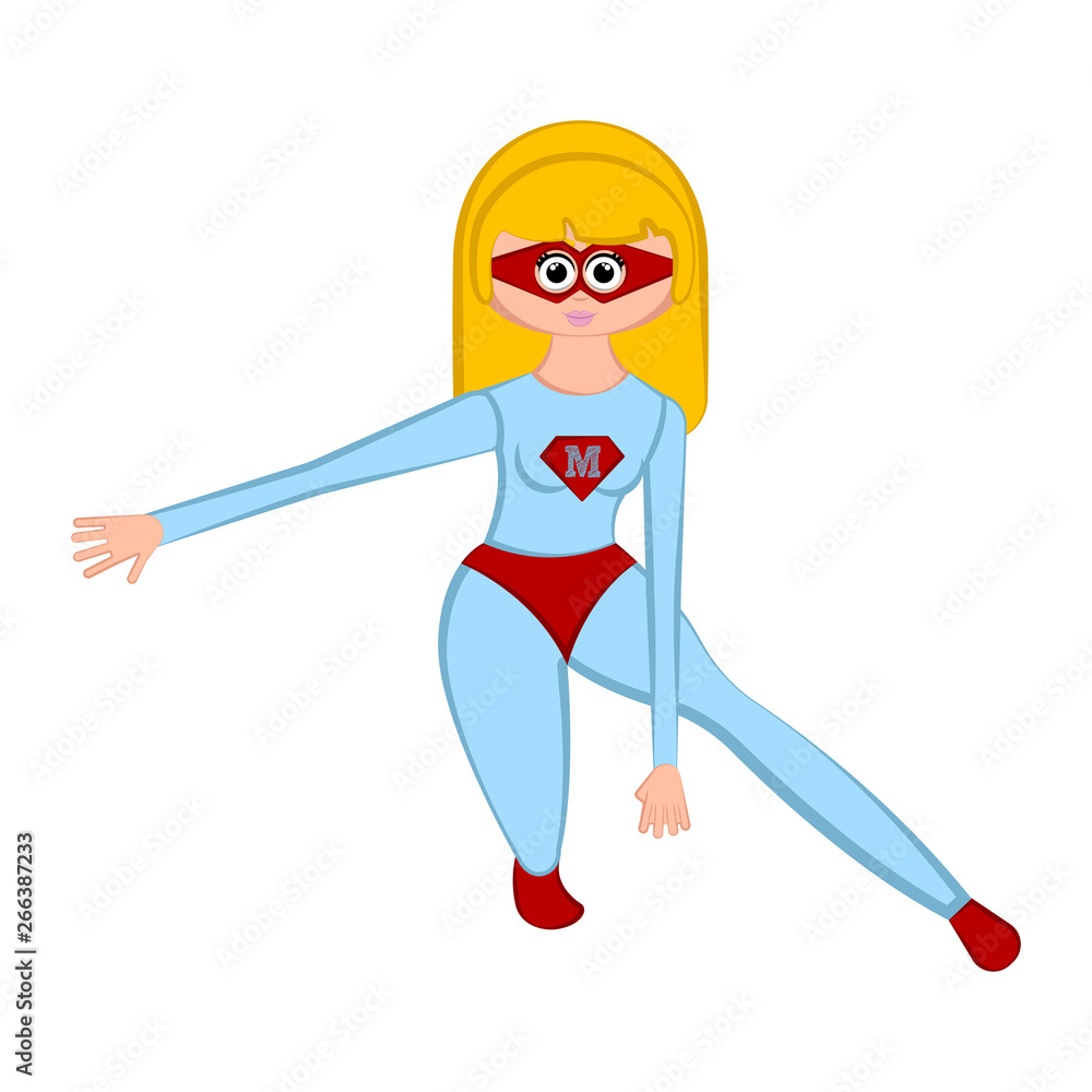 Isolated super mom character with a costume - Vector Isolated super mom character with a costume - Vector