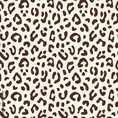 Leopard print. Vector illustration of seamless pattern.