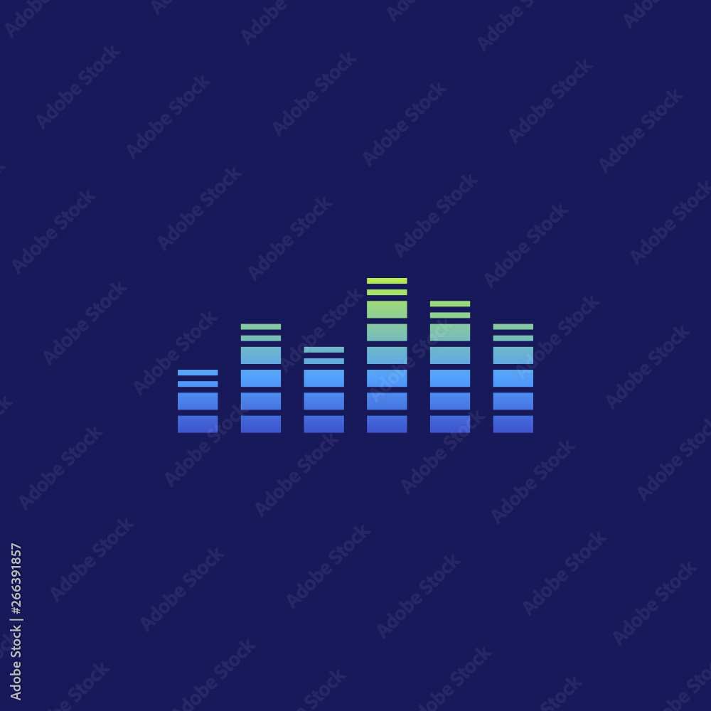 Sound radio wave background of soundtrack or sound diagram. Vector graph of microphone sound equalizer pattern Sound radio wave background of soundtrack or sound diagram. Vector graph of microphone sound equalizer pattern