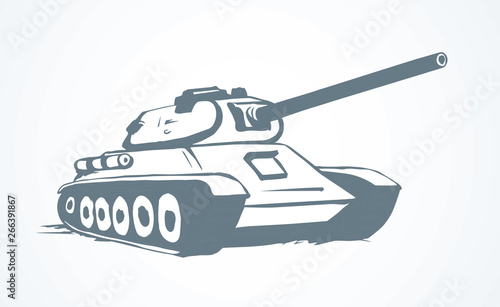 Tank. Vector drawing