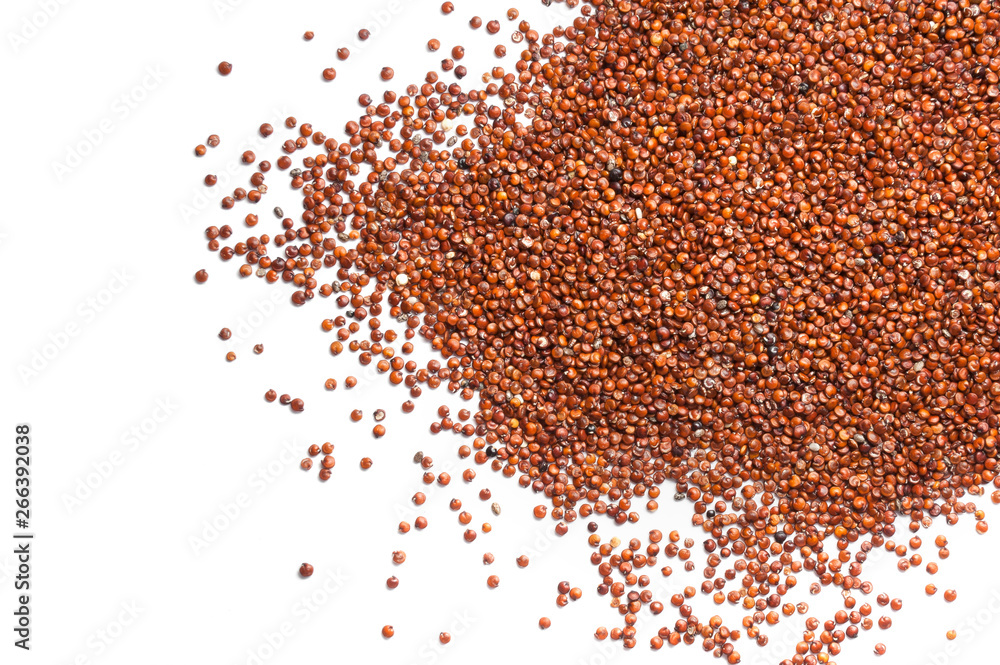 Fototapeta premium quinoa red pile isolated on white