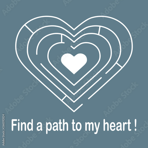 Labyrinth to the heart. Valentine's Day