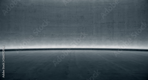 blank space Concrete wall with glowing light. Abstract background. 3d rendering
